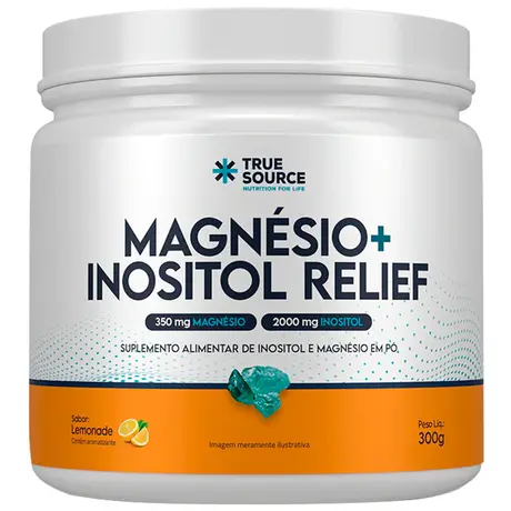 Magnésio Inositol Relief True Source Sabor Lemonade 300g