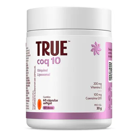 True CoQ10 Ubiquinol + Vitamina E True Source 60 Cápsulas
