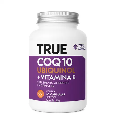 True CoQ10 Ubiquinol + Vitamina E True Source 60 Cápsulas