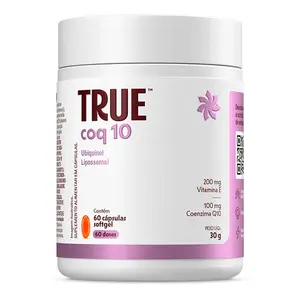 True CoQ10 Ubiquinol + Vitamina E True Source 60 Cápsulas