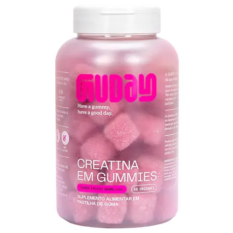 Creatina Guday 60 Gomas Sabor Frutas Vermelhas