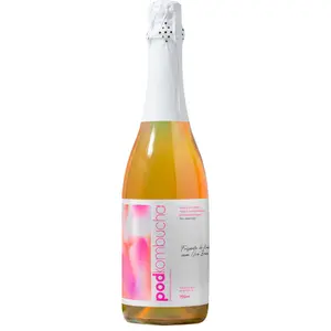 Espumante de Kombucha Pod 750ml Uva Branca