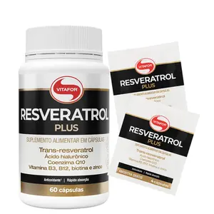 Resveratrol Plus Vitafor 60 Cápsulas Ganhe Brinde
