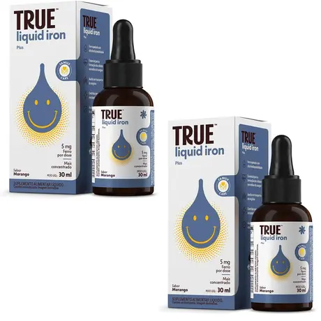 Kit 2 Iron Plus True Source 30ml Sabor Morango