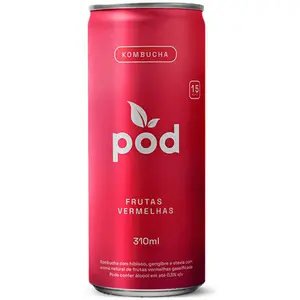 Kombucha Pod Sabor Frutas Vermelhas 310ml