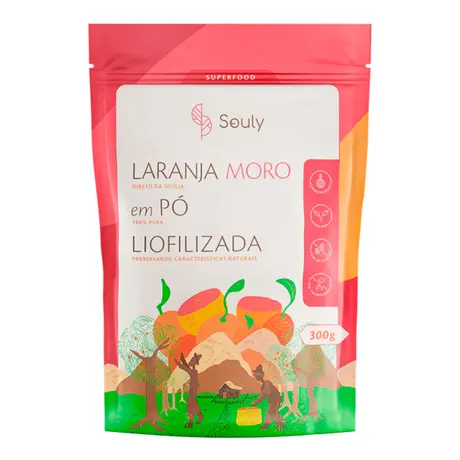 Laranja Moro em Pó Liofilizada Souly 300g