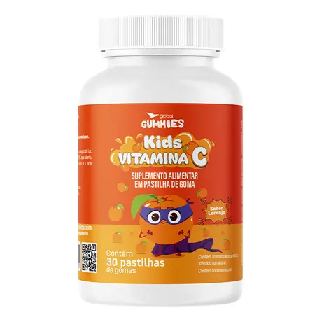 Vitamina C Global Suplementos 30 Gomas Sabor Laranja