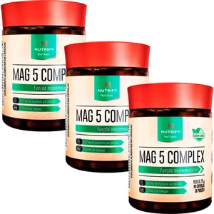 Kit 3 Magnésio Mag 5 Complex Nutrify 90 Cápsulas
