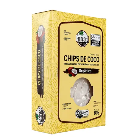 Chips de Coco Orgânico Finococo 80g