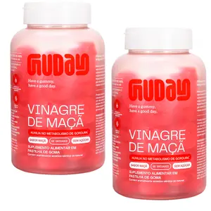 Kit 2 Vinagre de Maçã Guday 60 Gomas Sabor Maçã