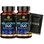 Kit 2 Melatonin Duo Essential Nutrition 120 Comp Ganhe Sachê