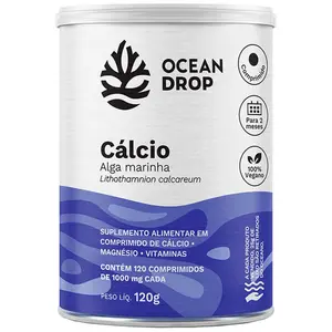 Cálcio Alga Marinha Lithothamnion Ocean Drop 120 Comprimidos