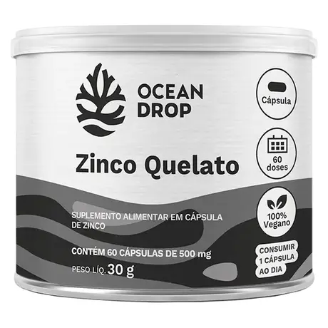 Zinco Quelato Ocean Drop 60 Cápsulas