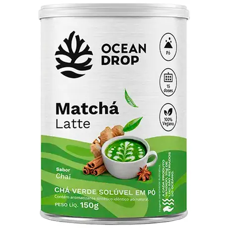 Matchá Latte Ocean Drop Sabor Chai 150g