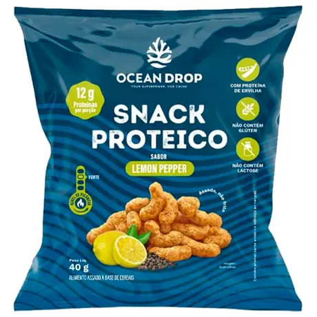 Snack Proteico Ocean Drop Sabor Lemon Pepper 40g