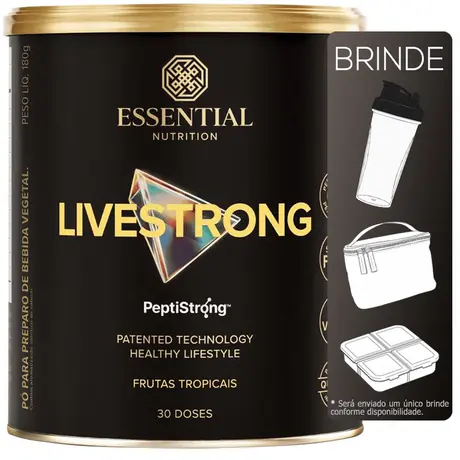 Livestrong Frutas Tropicais Essential Nutrition 180g Ganhe Brinde 1