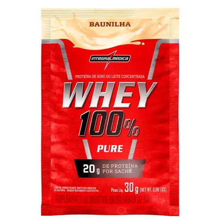 Whey 100% Pure Integralmedica 30g Sabor Baunilha