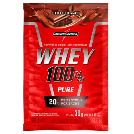 Whey 100% Pure Integralmedica 30g Sabor Chocolate