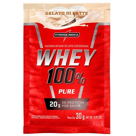 Whey 100% Pure Integralmedica 30g Sabor Gelato Di Latte
