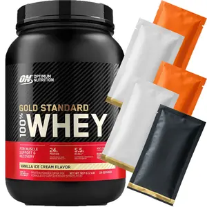 Gold Standard 100% Whey Protein Optimum 907g Baunilha Ganhe Amostras