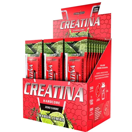Creatina Hardcore Integralmédica 30 Sachês Sabor Limão