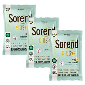 Kit 3 Sorend Kids Pholias 30g Sabor Baunilha