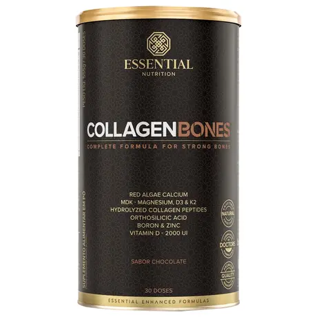 Collagen Bones Essential Nutrition 555g Sabor Chocolate