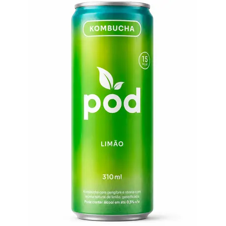 Kombucha Pod Sabor Limão 310ml