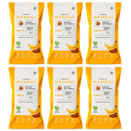 Kit 6 Paçoca Banoffe Manduí 30g