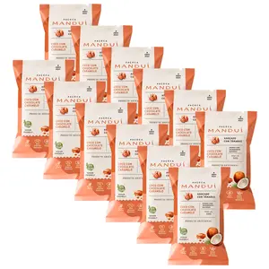 Kit 12 Paçoca com Coco e Chocolate Caramelo Manduí 30g