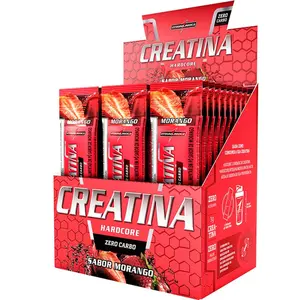 Creatina Hardcore Integralmédica 30 Sachês Sabor Morango