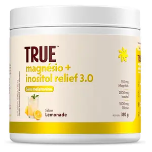 Magnésio Inositol Relief sem Melatonina 3.0 True Source Sabor Lemonade 350g