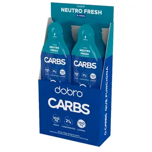 Gel de Carboidrato Carbs com Cafeína Dobro Sabor Neutro Caixa com 10 Sachês 30g