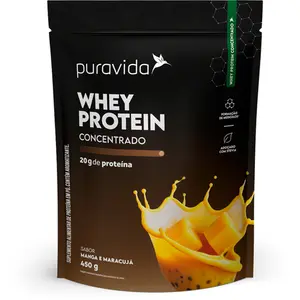 Whey Protein Concentrado Puravida 450g Manga e Maracujá