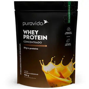 Whey Protein Concentrado Puravida 900g Manga e Maracujá