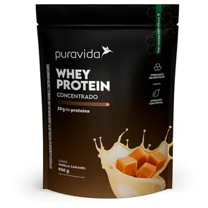 Whey Protein Concentrado Puravida 900g Vanilla Caramel