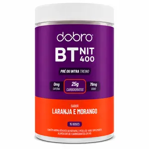 BT 400 Nitrato sem Cafeína Dobro Sabor Laranja e Morango 450g