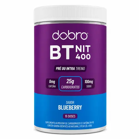 BT 400 Nitrato sem Cafeína Dobro Sabor Blueberry 450g
