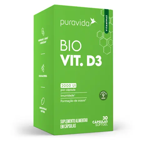 Bio Vit D3 2000UI Puravida 30 Cápsulas