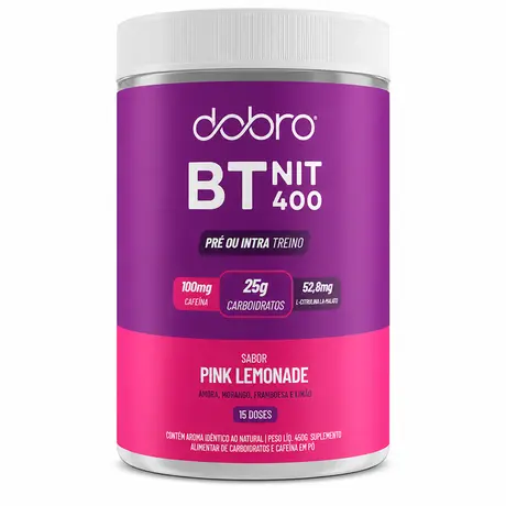 BT 400 Nitrato com Cafeína Dobro Sabor Pink Lemonade 450g