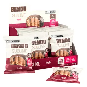 Kit 10 Alfajor Sublime Bendu Avelã com cobertura Sabor Chocolate 40g