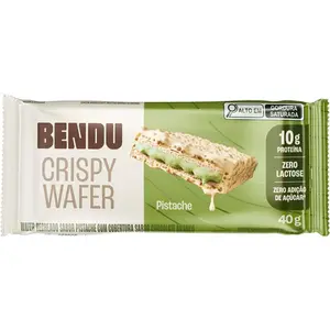 Crispy Wafer Bendu 40g Sabor Pistache