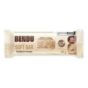 Barra de Proteína Soft Bar Bendu 45g Sabor Cookies