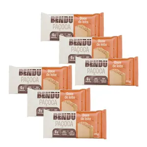 Kit 6 Paçoca Bendu Sabor Doce de Leite 20g