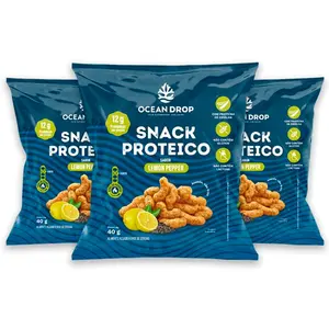 Kit 3 Snack Proteico Ocean Drop Sabor Lemon Pepper 40g