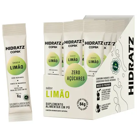 Hidratz Eletrólitos Copra 14 Sachês de 6g Sabor Limão
