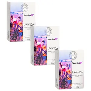 Kit 3 Sabonete Cremoso Vegetal Lavanda Suavitrat 100g