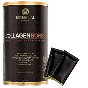 Collagen Bones Essential Nutrition 555g Sabor Chocolate Ganhe Brinde