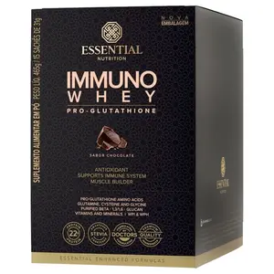 Immuno Whey Pro-Glutathione Chocolate Essential Nutrition 15 Sachês de 31g