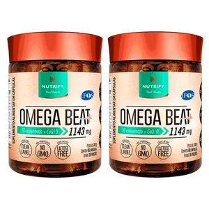 Kit 2 Ômega Beat com CoQ10 Nutrify 60 Cápsulas